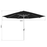 SENČNIK NATERIAL SRED. AURA II D400 T.SIV ALU, JEKLO 250G 8 KOTNI