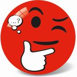 STAR ŽOGA EMOJI, SORT., 23CM