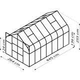 STEKLEN RASTLINJAK VITAVIA DIANA 11500 ESG 3MM ČRNA 2.6X4.4M