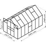 STEKLEN RASTLINJAK VITAVIA JUPITER 11500 ESG 3MM ČRNA 2.6X4.4M