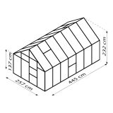 STEKLEN RASTLINJAK VITAVIA MERIDIAN 1 11500 ESG3MM ALU 2.6X4.45M