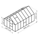STEKLEN RASTLINJAK VITAVIA MERIDIAN 1 11500 ESG3MM ČRNA 2.6X4.45M