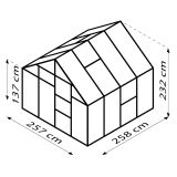 STEKLEN RASTLINJAK VITAVIA MERIDIAN 1 6700 ESG3MM ČRNA 2.6X2.6M