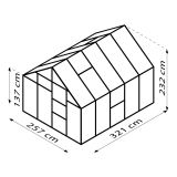 STEKLEN RASTLINJAK VITAVIA MERIDIAN 1 8300 ESG3MM ČRNA 2.6X3.2M