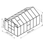 STEKLEN RASTLINJAK VITAVIA MERIDIAN 2 11500 ESG3MM ALU 2.6X4.4M