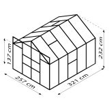 STEKLEN RASTLINJAK VITAVIA MERIDIAN 2 8300 ESG3MM ALU 2.6MX3.2M