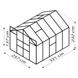 STEKLEN RASTLINJAK VITAVIA MERIDIAN 2 8300 ESG3MM ČRNA 2.6X3.2M