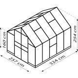 STEKLEN RASTLINJAK VITAVIA OLYMP 8300 ESG 3 MM ČRNA 254X257X324