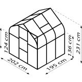 STEKLEN RASTLINJAK VITAVIA ORION 3800 ESG 3MM 2X2M