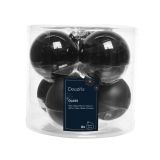 STEKLENA BUNKA DECORIS ČRNA FI 8 CM SIJOČA/ MAT 6/1 SORTIRANO