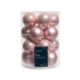 STEKLENA BUNKA DECORIS FI 6 CM ROZA 20/1