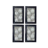 STEKLENA BUNKA DECORIS FI 6 CM, SREBRNA/BELA VZOREC, SORTIRANO 4/1