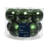 STEKLENA BUNKA DECORIS FI 6 CM TEMNO ZELENA 10/1