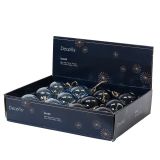 STEKLENA BUNKA DECORIS FI 8 CM, MODRA SORTIRANO