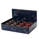 STEKLENA BUNKA DECORIS FI 8 CM, RDEČA SORTIRANO