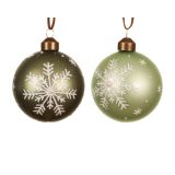 STEKLENA BUNKA DECORIS FI 8 CM, ROŽMARIN ZELENA VZOREC, SORTIRANO