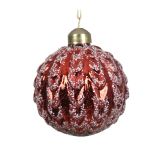 STEKLENA BUNKA DECORIS FI 8 CM TEM.ZELENA/RDEČA VZOREC, SORTIRANO