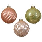 STEKLENA BUNKA DECORIS OKROGLA FI 10 CM VZORCEM SORTIRANO