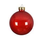 STEKLENA BUNKA DECORIS RDEČA FI 6 CM 49/1 SIJOČA/,MAT SORTIRANO