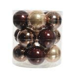 STEKLENA BUNKA DECORIS RJAVA MIX SIJOČE 15/1 FI 6 CM