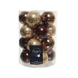 STEKLENA BUNKA DECORIS RJAVE BARVE MIX 20/1 FI 6 CM