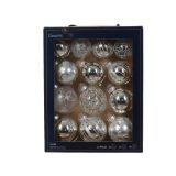 STEKLENA BUNKA DECORIS SREBRNA RAZL. VEL. 13/1 MIX SORTIRANO