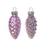 STEKLENA BUNKA DECORIS STORŽ, LILA, FI 2.5 CM 12/1