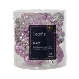 STEKLENA BUNKA DECORIS STORŽ, LILA, FI 2.5 CM 12/1