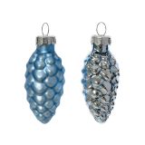 STEKLENA BUNKA DECORIS STORŽ, MODER, FI 2.5 CM 12/1