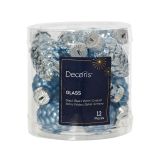 STEKLENA BUNKA DECORIS STORŽ, MODER, FI 2.5 CM 12/1