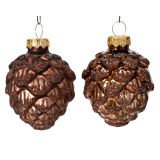 STEKLENA BUNKA DECORIS STORŽ, RJAV, FI 5 CM 6/1