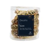 STEKLENA BUNKA DECORIS STORŽ, ZLAT, FI 2.5 CM 12/1