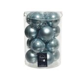 STEKLENA BUNKA DECORIS SVETLO MODRE BARVE 16/1 FI 8 CM