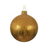 STEKLENA BUNKA DECORIS ZLATA SIJOČA 8 CM