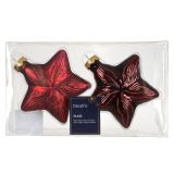 STEKLENA BUNKA DECORIS ZVEZDA, RDEČA OXBL 9.8X4X10 CM, 2/1