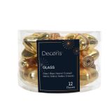 STEKLENA BUNKA DECORIS ZVEZDICA, ZLATA, 4.5 CM 12/1