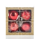 STEKLENA BUNKA GLOSSTYLE 100 MM 4/1 RDEČA 2 Z IN 2 BREZ DEKORJA