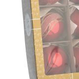 STEKLENA BUNKA GLOSSTYLE 80 MM 6/1 RDEČA 3 Z IN 3 BREZ DEKORJA