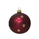 STEKLENA BUNKA MAGNOLIJA Z DEKORJEM, FI 80 MM