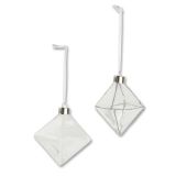 STEKLENA BUNKA R+W GEOMETRIJSKE OBLIKE 8 CM BELA IN SIVE SORTIRANO