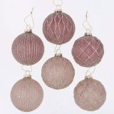 STEKLENA BUNKA, ROZA, FI 8 CM, SORT