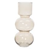 STEKLENA VAZA DECORIS RDEČA/ZELENA/BELA SORT. FI 12 CM. 26.5 CM. SORT