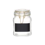 STEKLENA DOZA ZA SHRANJEVANJE MAKU, 10.5X10.5X14.5 CM