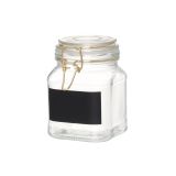 STEKLENA DOZA ZA SHRANJEVANJE MAKU, 10.5X10.5X14.5 CM