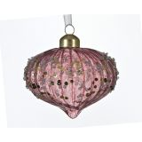 STEKLENE BUNKE ROZA BARVE, RAZLIČNE OBLIKE