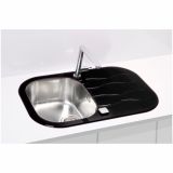 STEKLENO POMIVALNO KORITO ALVEUS WAVE 20, ČRNA 760X500 MM