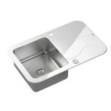 STEKLENO POMIVALNO KORITO QUADRON GLEN 211 BEL