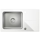 STEKLENO POMIVALNO KORITO QUADRON HUGH 111 BEL