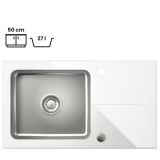 STEKLENO POMIVALNO KORITO QUADRON HUGH 111 BEL