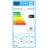 STENSKA KUHINJSKA NAPA CIARKO DESIGN SIMPLE, SREBRNA